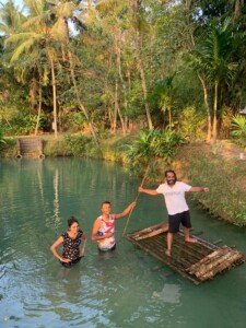 natural pond swimming