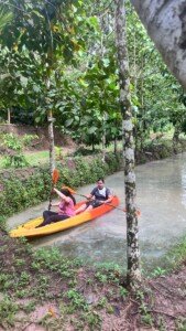 kayaking at green tsavorite farm